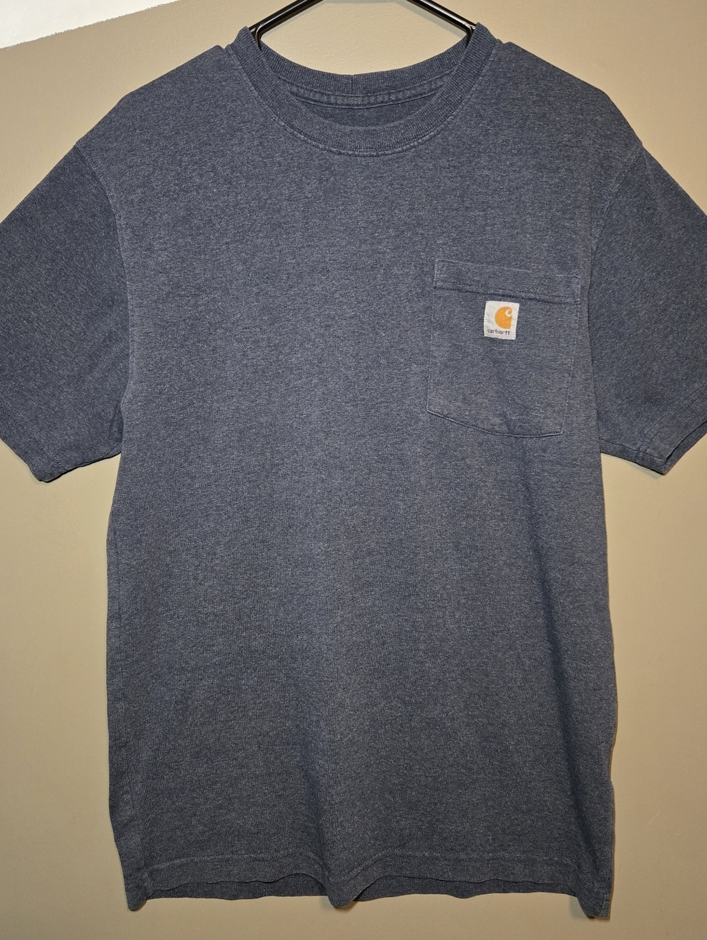 Carhartt Men's Heather Navy Blue  Original Fit Pocket T-shirt Size Small K87-981